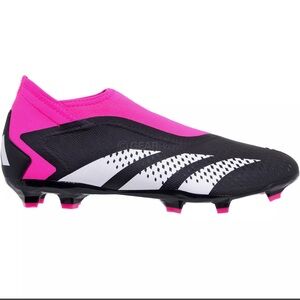 Adidas Soccer Cleats Mens Black Pink White Predator Accuracy .3 FXG Grass GW4597